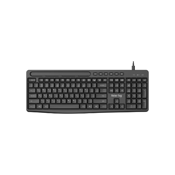 Value-Top KU241B 115-Key Type-C to USB Silent Office Keyboard