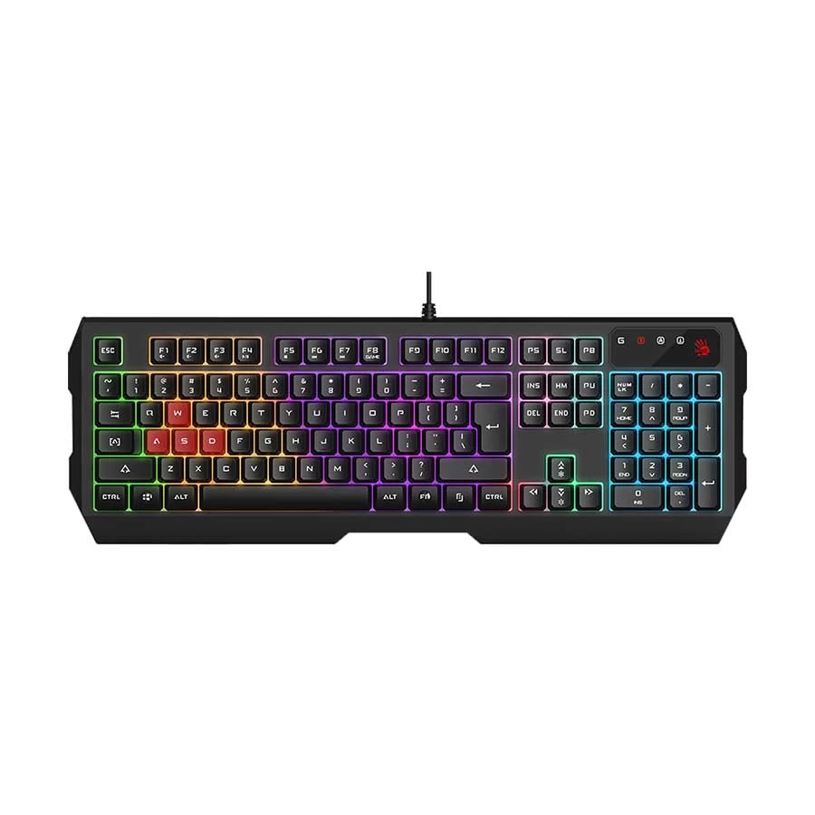 A4 TECH BLOODY B135N NEON ILLUMINATE USB BLACK GAMING KEYBOARD