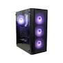 PC POWER PG 200 SNOW BLACK ATX GAMING CASING (4 X RGB FAN)